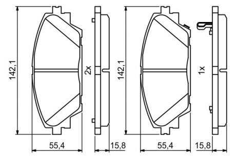 Тормозные колодки Polcar BS0986494804