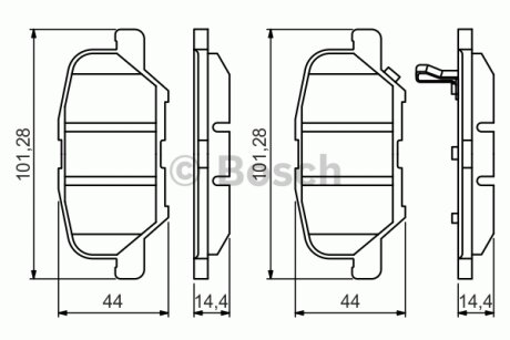 Тормозные колодки Polcar BS0986495358