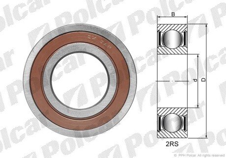 Підшипник компресора кондиціонера Polcar CX305222