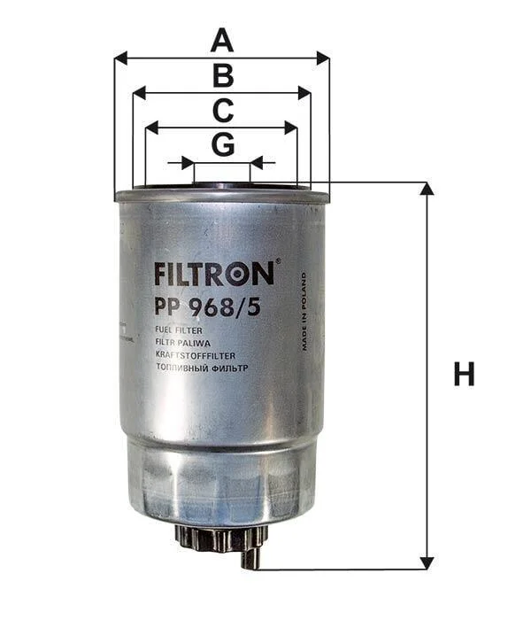 Топливный накручиваемый фильтр дизель Polcar FLPP968/5 (фото 1)