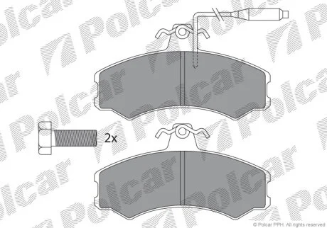 Тормозные колодки Polcar IE140403-700