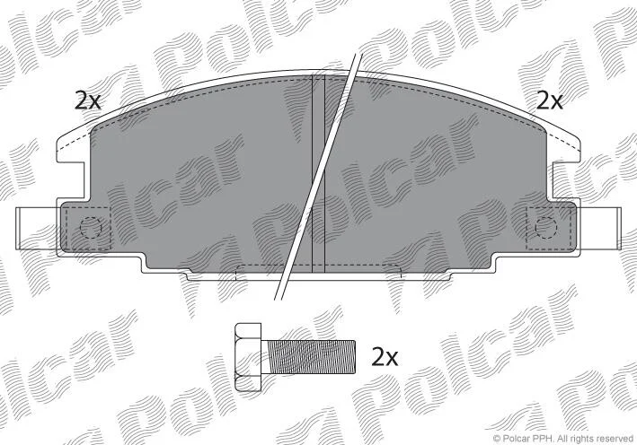 Тормозные колодки Polcar IE140853-700 (фото 1)