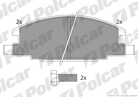 Тормозные колодки Polcar IE140853-700
