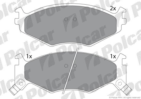 Гальмівні колодки Polcar IE141056