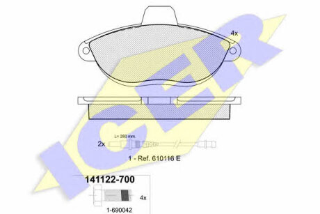 Гальмівні колодки Polcar IE141122-700