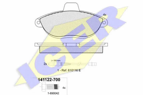 Гальмівні колодки Polcar IE141122-700