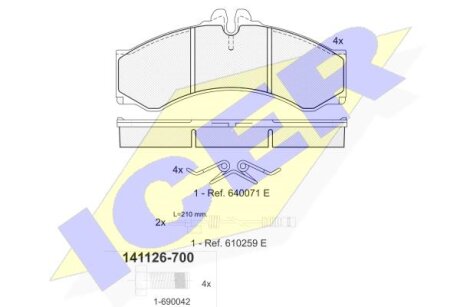 Гальмівні колодки Polcar IE141126-700