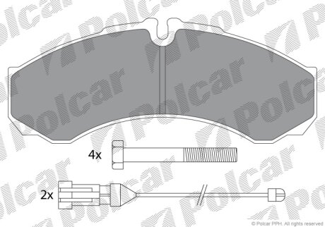 Гальмівні колодки Polcar IE141208-200