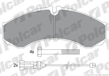 Гальмівні колодки Polcar IE141208-200