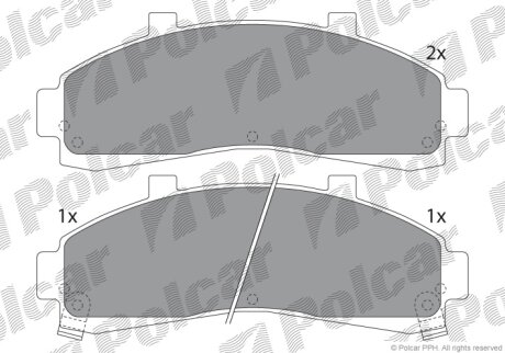 Гальмівні колодки Polcar IE141228
