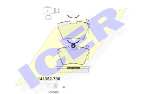 Гальмівні колодки Polcar IE141352-700