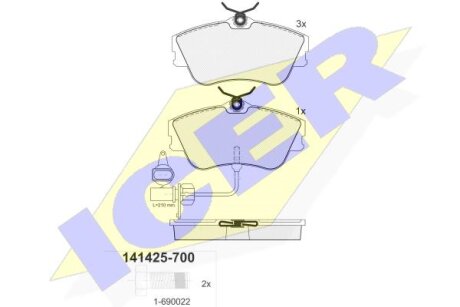 Тормозные колодки Polcar IE141425-700