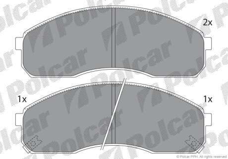 Гальмівні колодки Polcar IE141455