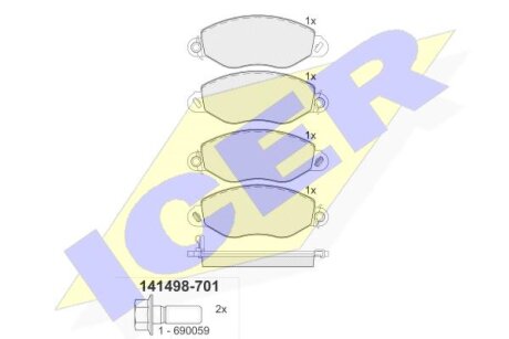 Гальмівні колодки Polcar IE141498-701