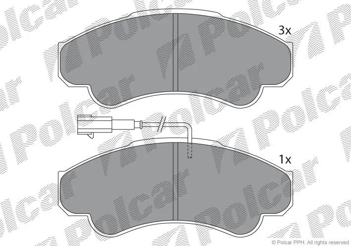 Тормозные колодки Polcar IE141522 (фото 1)