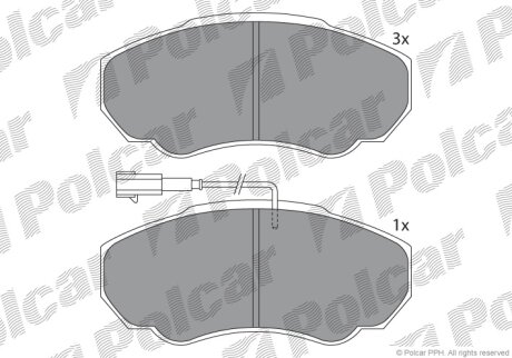 Гальмівні колодки Polcar IE141523