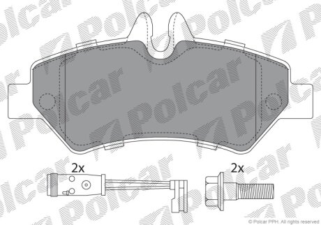 Гальмівні колодки Polcar IE141787
