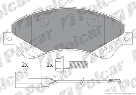 Гальмівні колодки Polcar IE141792