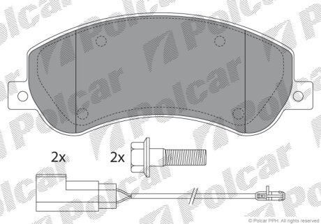 Гальмівні колодки Polcar IE141793
