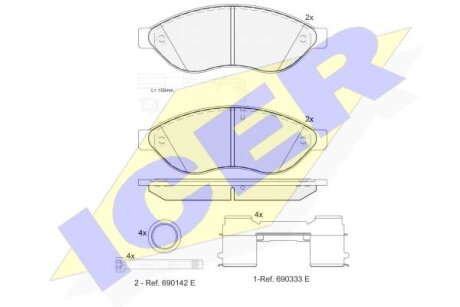 Гальмівні колодки Polcar IE141803-203