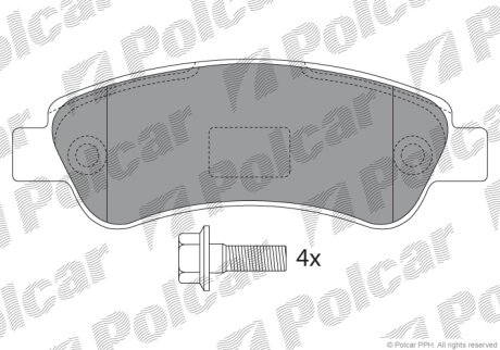 Гальмівні колодки Polcar IE141804