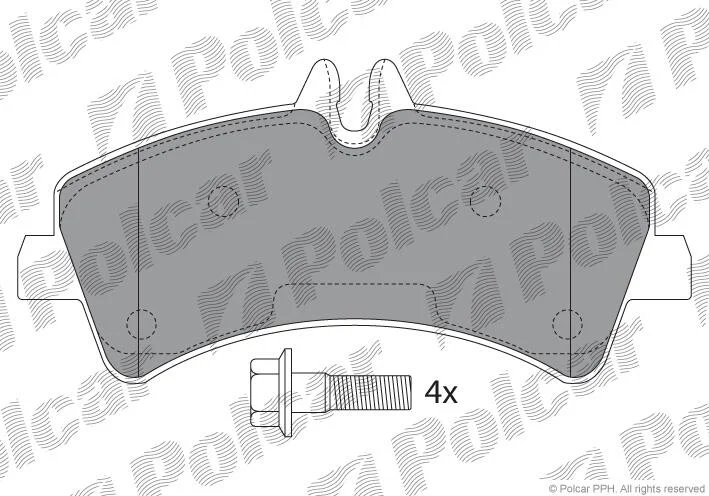 Гальмівні колодки Polcar IE141849 (фото 1)