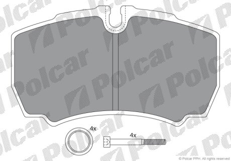 Гальмівні колодки Polcar IE151640