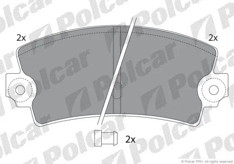 Тормозные колодки Polcar IE180098