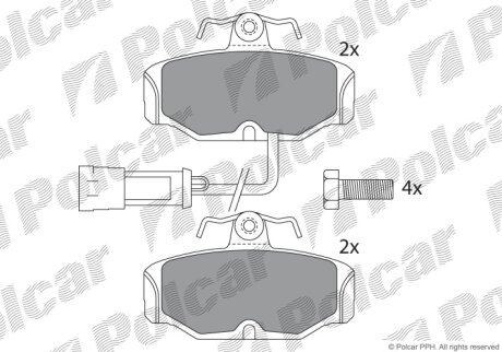 Тормозные колодки Polcar IE180598-700