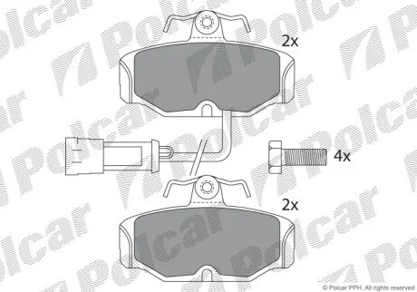 Тормозные колодки Polcar IE180598-700