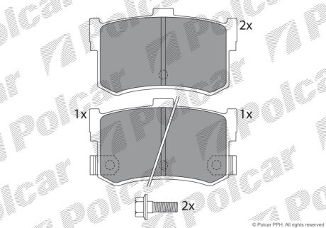 Тормозные колодки Polcar IE180677-701