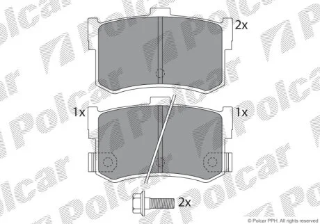 Тормозные колодки Polcar IE180677-701