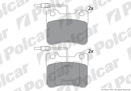Гальмівні колодки Polcar IE180691