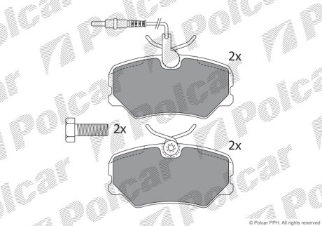 Гальмівні колодки Polcar IE180696-700