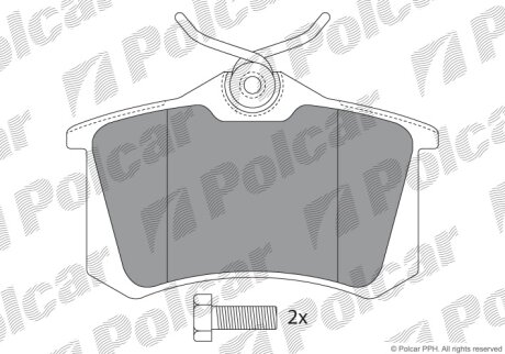 Гальмівні колодки Polcar IE180697-700