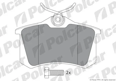 Гальмівні колодки Polcar IE180697-700