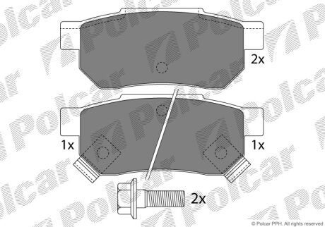 Тормозные колодки Polcar IE180752-701