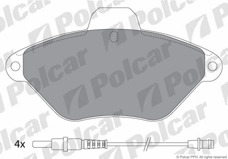 Гальмівні колодки Polcar IE180921