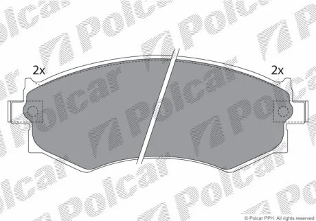 Гальмівні колодки Polcar IE180986