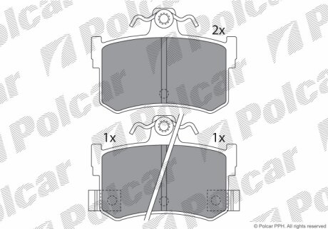 Тормозные колодки Polcar IE180995-701