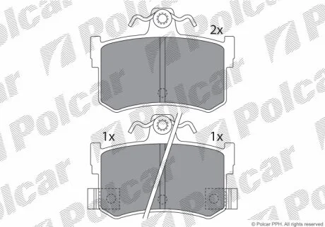 Тормозные колодки Polcar IE180995-701