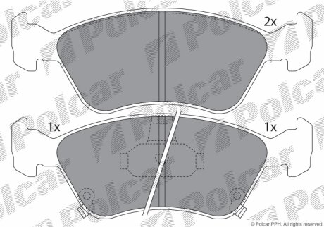 Тормозные колодки Polcar IE181235