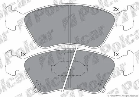 Тормозные колодки Polcar IE181235