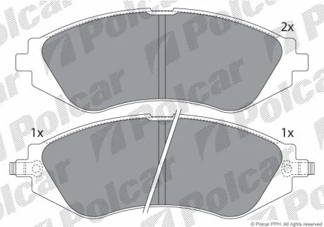 Гальмівні колодки Polcar IE181263