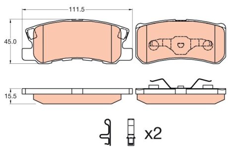 Тормозные колодки Polcar IE181375-202