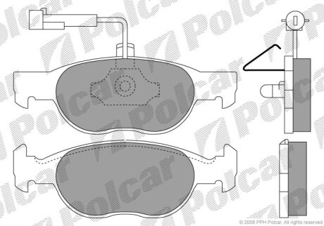 Гальмівні колодки Polcar IE181376
