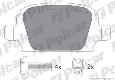Гальмівні колодки Polcar IE181385-703