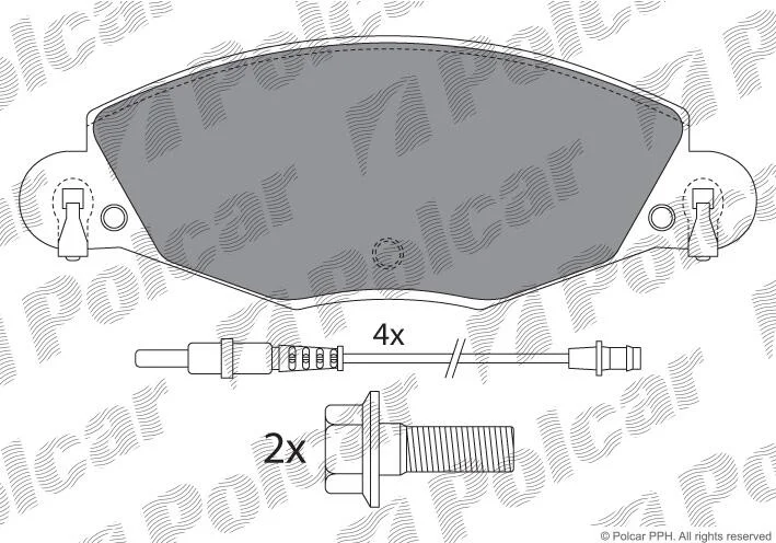 Гальмівні колодки Polcar IE181406-701 (фото 1)