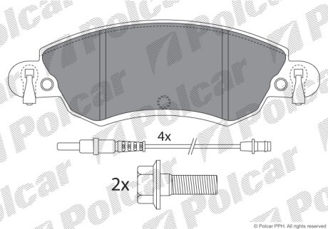 Гальмівні колодки Polcar IE181420-701