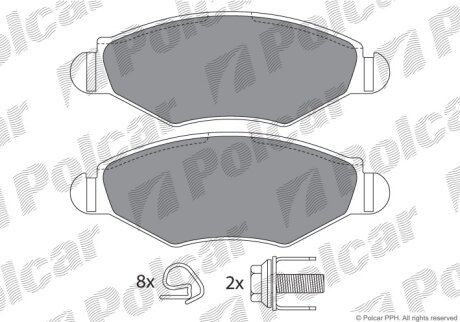 Гальмівні колодки Polcar IE181439-702